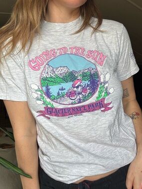 Vintage Going to the Sun Glacier National Park Single Stitch Tee